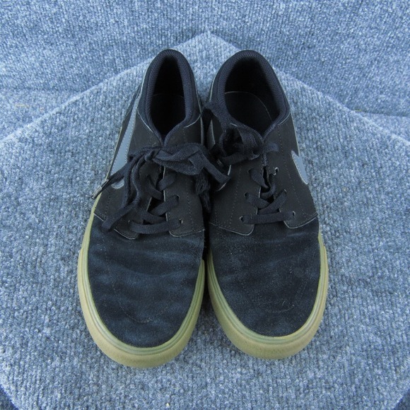 Nike Boys Sneaker‎ Shoes Athletic Black Leather Lace Up Size Y 5 Medium - Picture 3 of 9